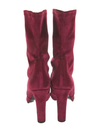Stuart Weitzman Velvet Sock Boots