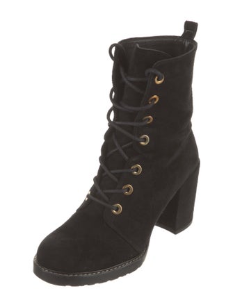 Stuart Weitzman Suede Lace-Up Boots