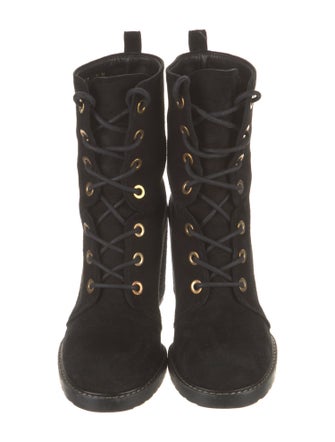 Stuart Weitzman Suede Lace-Up Boots