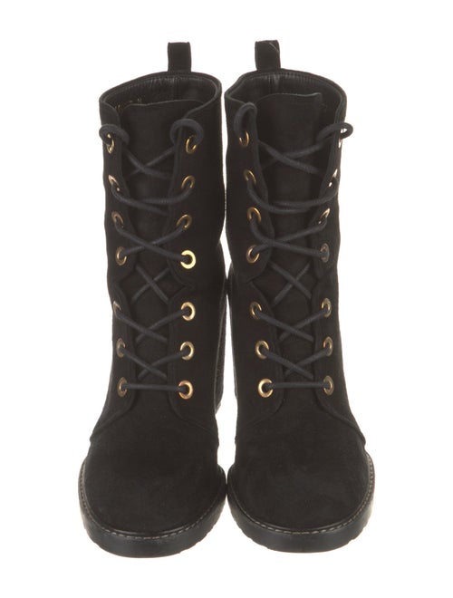 Stuart Weitzman Suede Lace-Up Boots