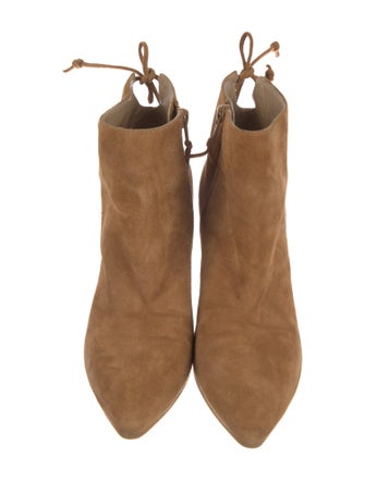 Stuart Weitzman Suede Lace-Up Boots
