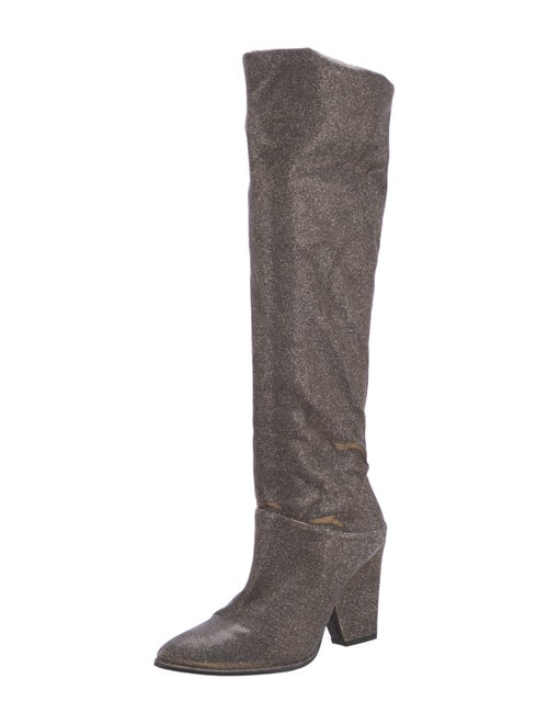 Stuart Weitzman Nylon Glitter Accents Boots