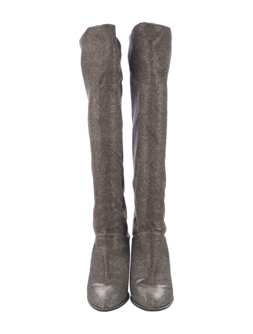 Stuart Weitzman Nylon Glitter Accents Boots