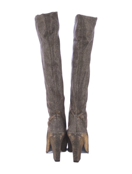 Stuart Weitzman Nylon Glitter Accents Boots