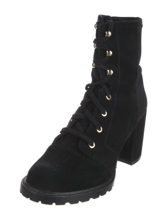 Stuart Weitzman Suede Combat Boots