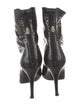 Stuart Weitzman Embossed Leather Animal Print Lace-Up Boots