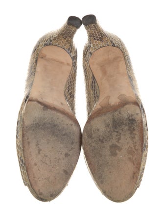 Stuart Weitzman Snakeskin Animal Print Pumps