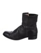 Stuart Weitzman Leather Whipstitch Trim Boots