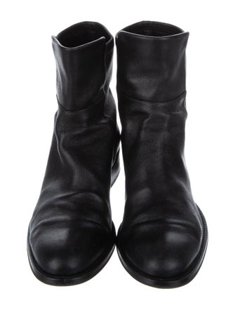 Stuart Weitzman Leather Whipstitch Trim Boots