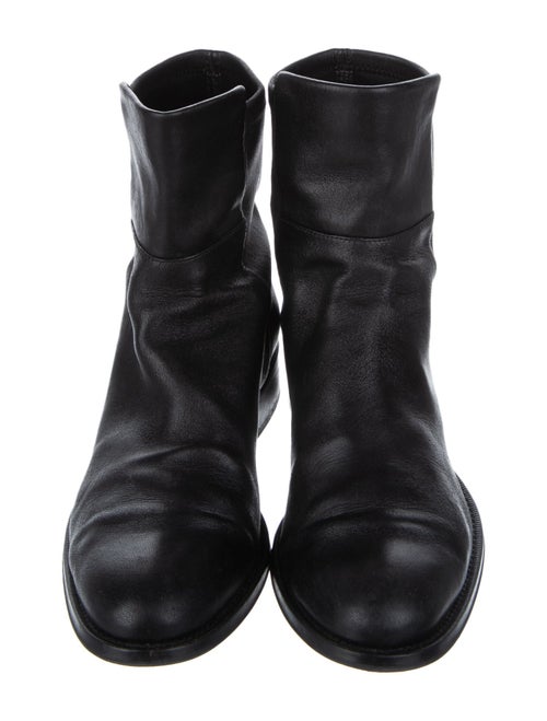 Stuart Weitzman Leather Whipstitch Trim Boots