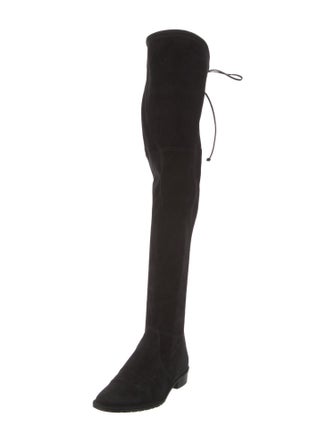 Stuart Weitzman Suede Lace-Up Boots