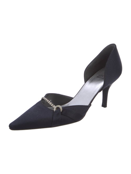 Stuart Weitzman Satin Striped D'Orsay Pumps