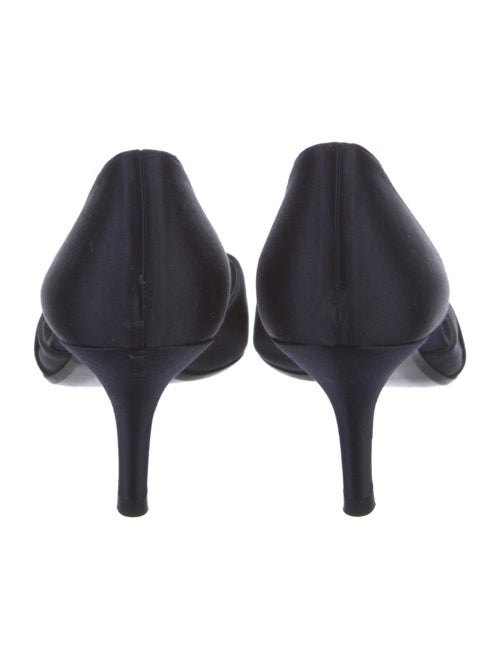 Stuart Weitzman Satin Striped D'Orsay Pumps