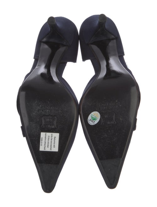 Stuart Weitzman Satin Striped D'Orsay Pumps