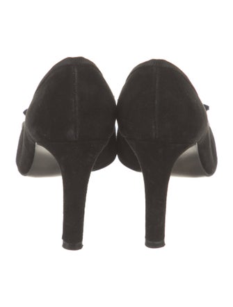 Stuart Weitzman Suede Bow Accents Pumps