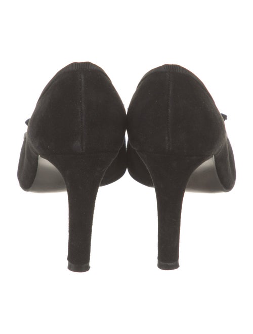 Stuart Weitzman Suede Bow Accents Pumps