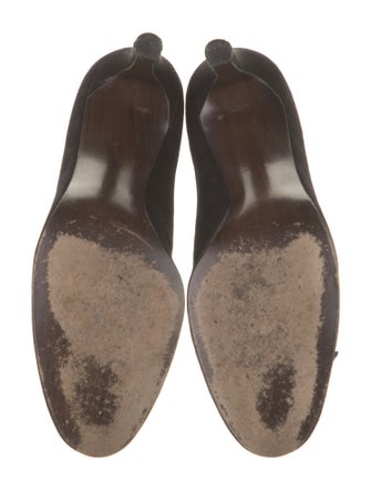 Stuart Weitzman Suede Bow Accents Pumps