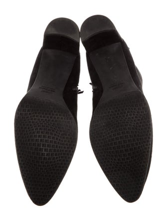 Stuart Weitzman Suede Cutout Accent Boots