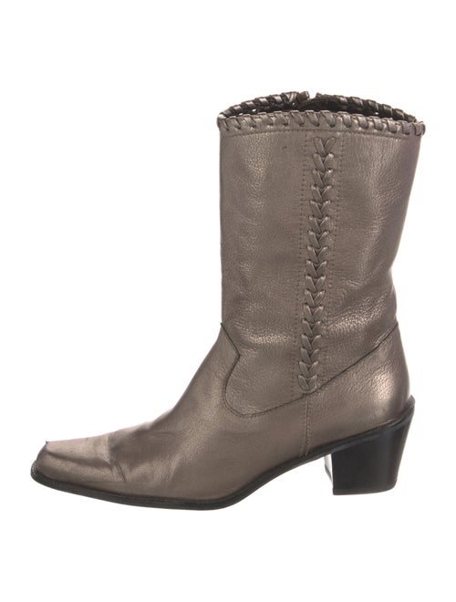 Stuart Weitzman Leather Whipstitch Trim Boots