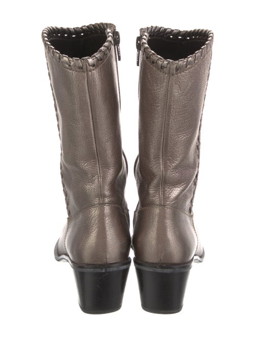 Stuart Weitzman Leather Whipstitch Trim Boots