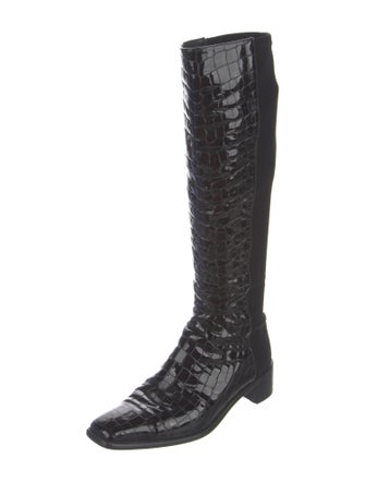 Stuart Weitzman Patent Leather Riding Boots