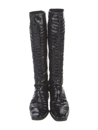 Stuart Weitzman Patent Leather Riding Boots