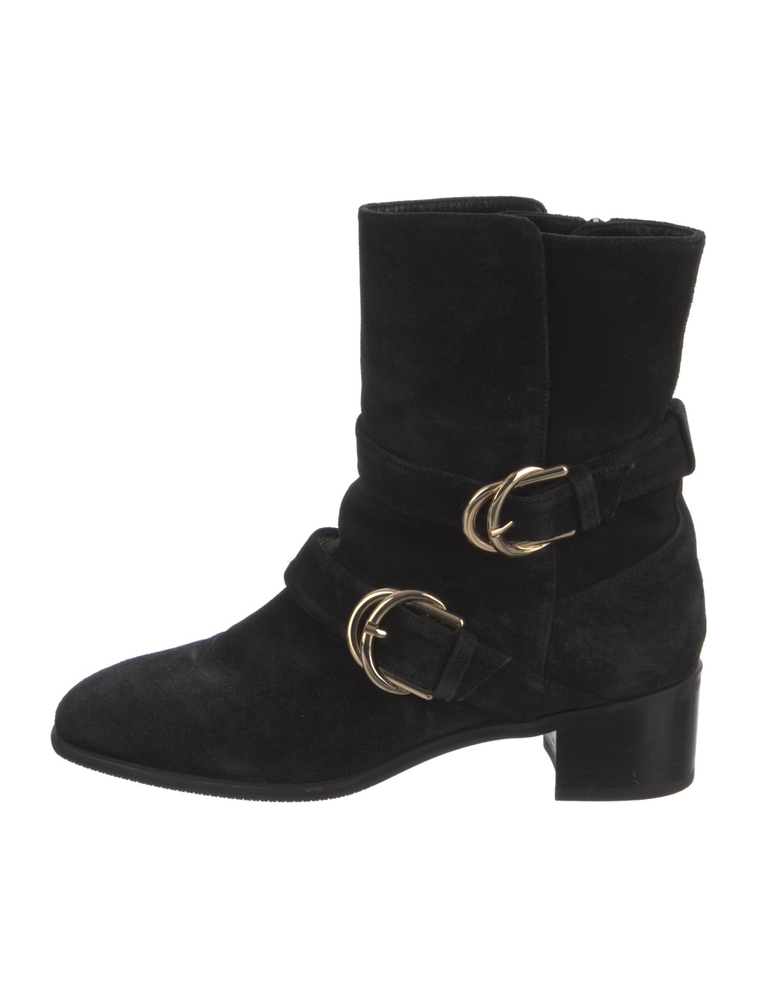 Stuart Weitzman Suede Moto Boots