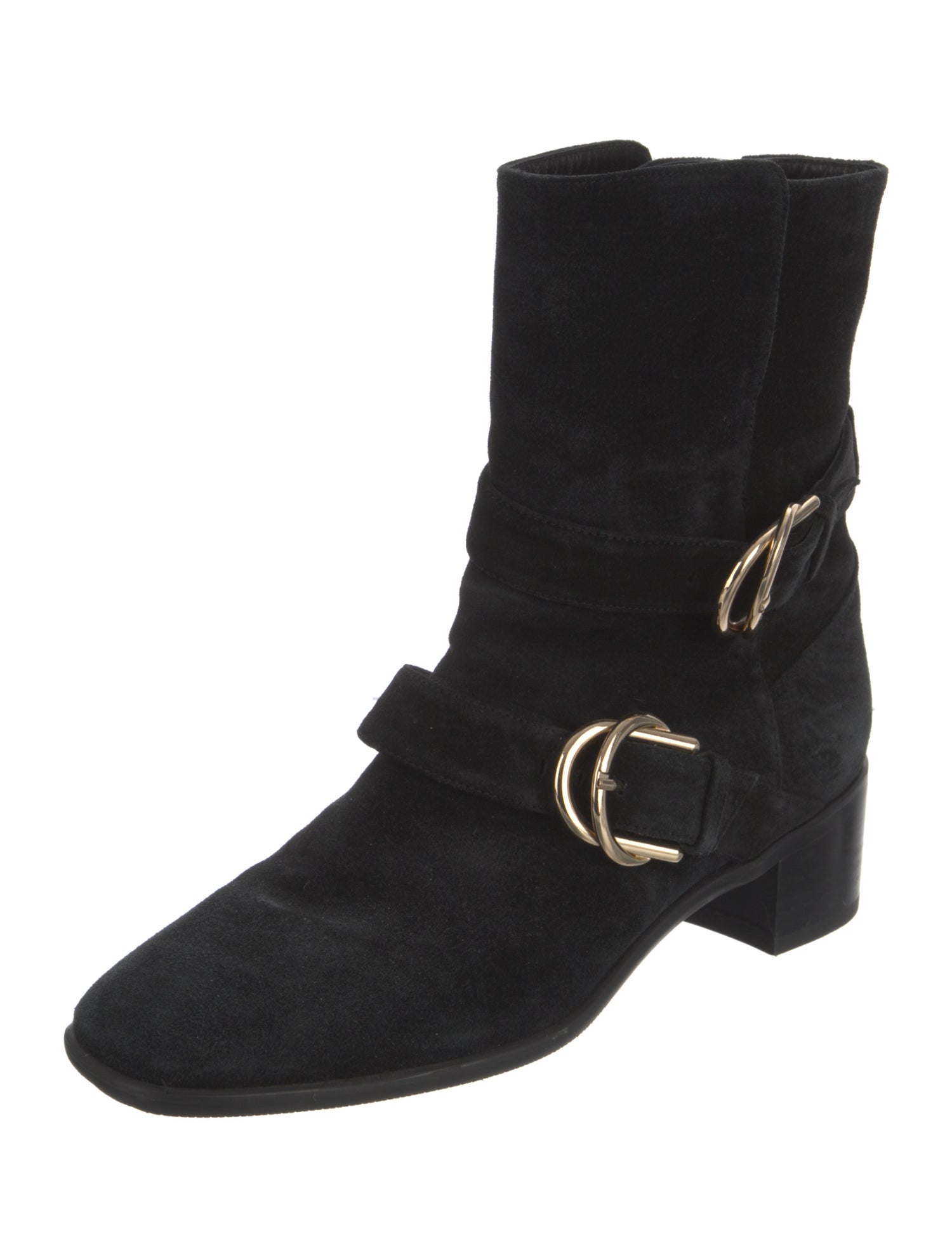 Stuart Weitzman Suede Moto Boots
