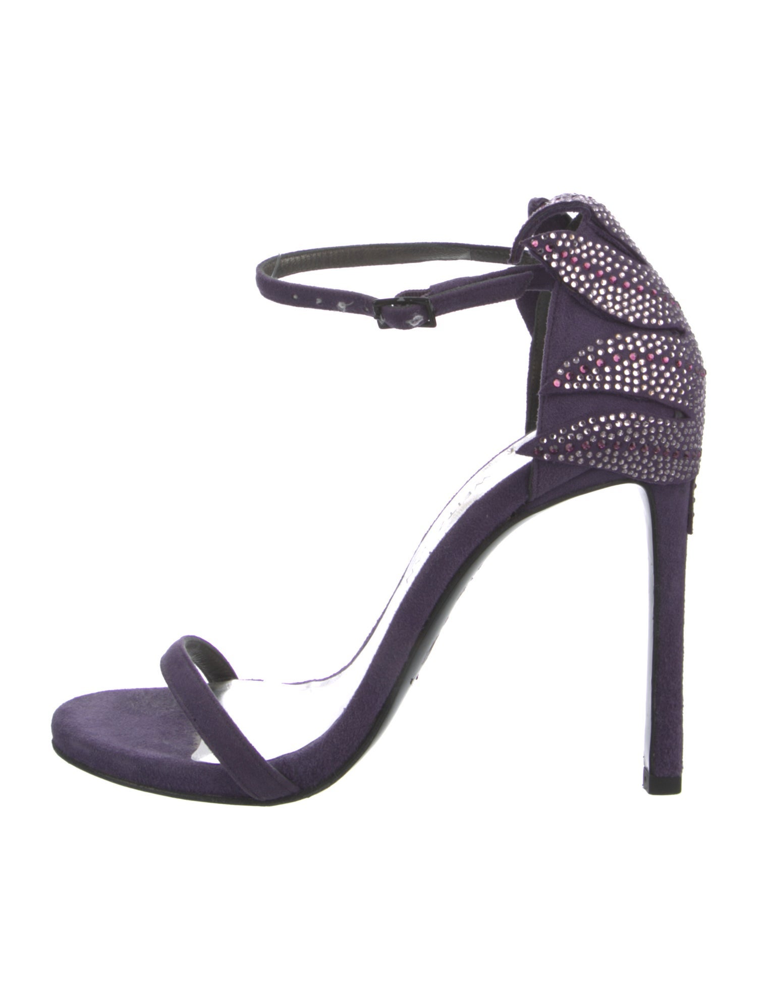 Stuart Weitzman Suede Printed Sandals