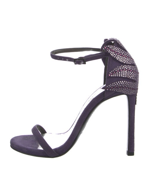 Stuart Weitzman Suede Printed Sandals