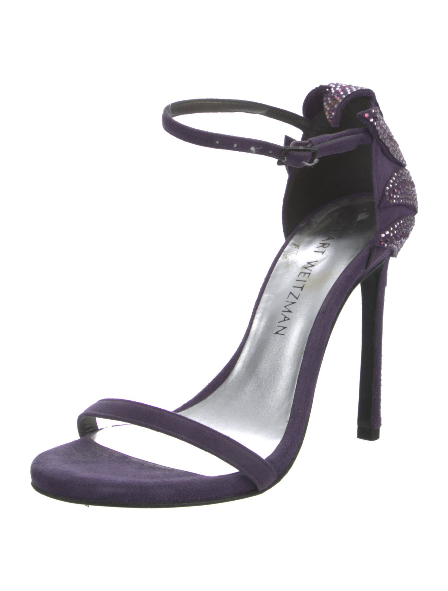 Stuart Weitzman Suede Printed Sandals