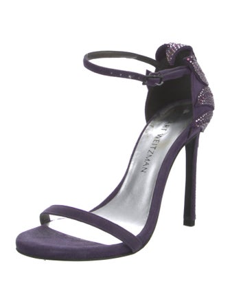 Stuart Weitzman Suede Printed Sandals