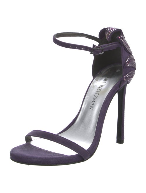 Stuart Weitzman Suede Printed Sandals