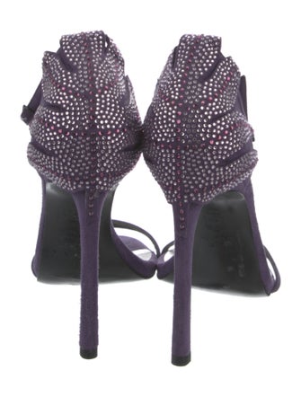 Stuart Weitzman Suede Printed Sandals