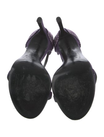 Stuart Weitzman Suede Printed Sandals