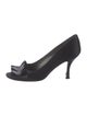 Stuart Weitzman Satin Ruffle Embellishment Pumps