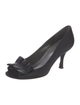 Stuart Weitzman Satin Ruffle Embellishment Pumps