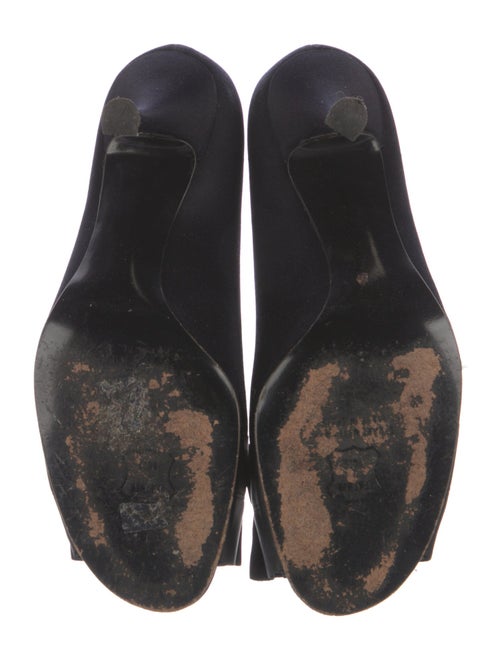 Stuart Weitzman Satin Ruffle Embellishment Pumps