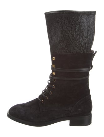 Stuart Weitzman Leather Combat Boots