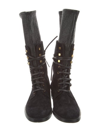 Stuart Weitzman Leather Combat Boots