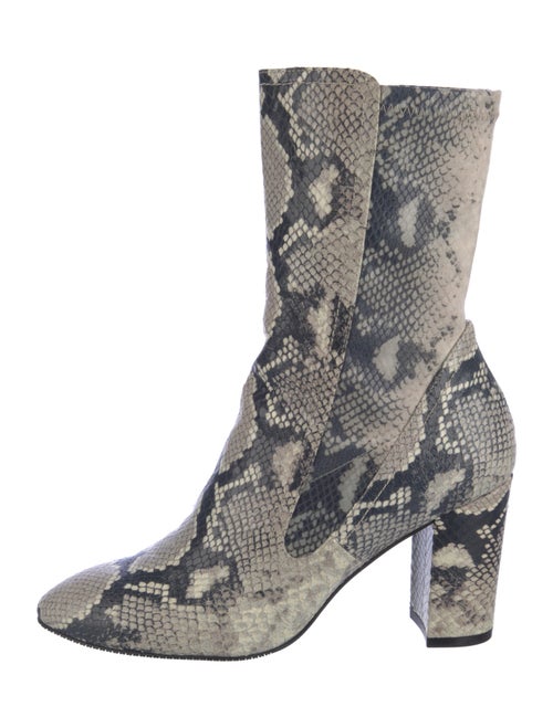 Stuart Weitzman Leather Animal Print Boots
