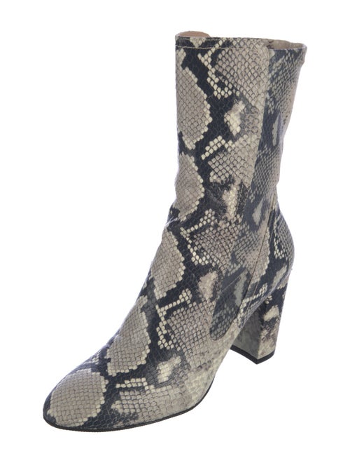 Stuart Weitzman Leather Animal Print Boots