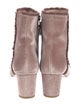 Stuart Weitzman Velvet Fringe Trim Accent Boots