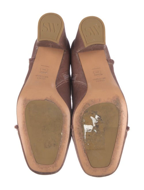 Stuart Weitzman Velvet Fringe Trim Accent Boots