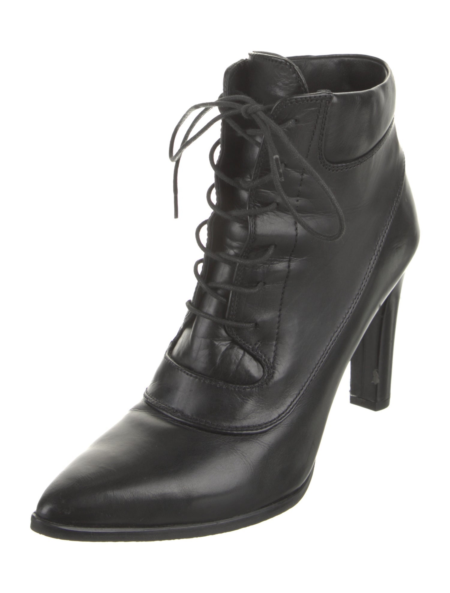Stuart Weitzman Leather Lace-Up Boots