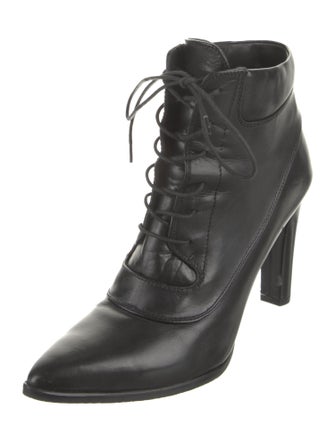 Stuart Weitzman Leather Lace-Up Boots