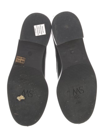 Stuart Weitzman Leather Crystal Embellishments Combat Boots