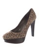 Stuart Weitzman Suede Animal Print Pumps