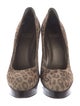 Stuart Weitzman Suede Animal Print Pumps