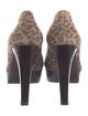 Stuart Weitzman Suede Animal Print Pumps